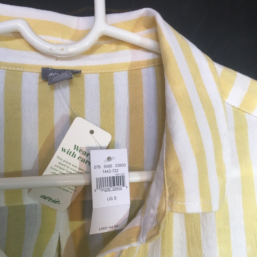 Aerie Striped Button Up Shirt NWT - Picture 9 of 15